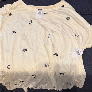 Cream Star Wars Embroidered Long Sleeve